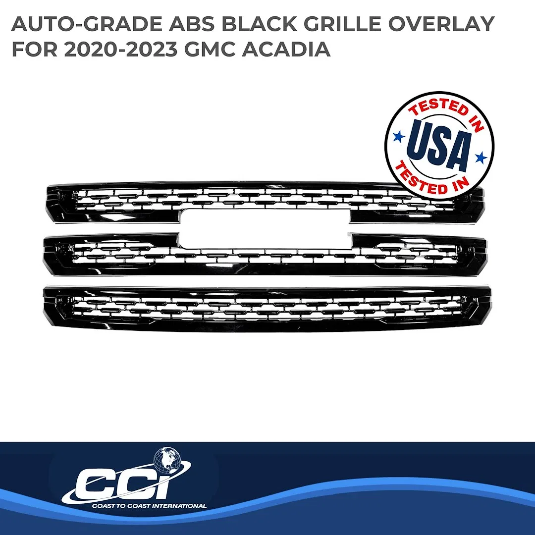 IWCGI175BLK – COAST2COAST Grille Insert, Overlay Bar Style 3 Piece Without Light Cutouts With Logo C - view 2